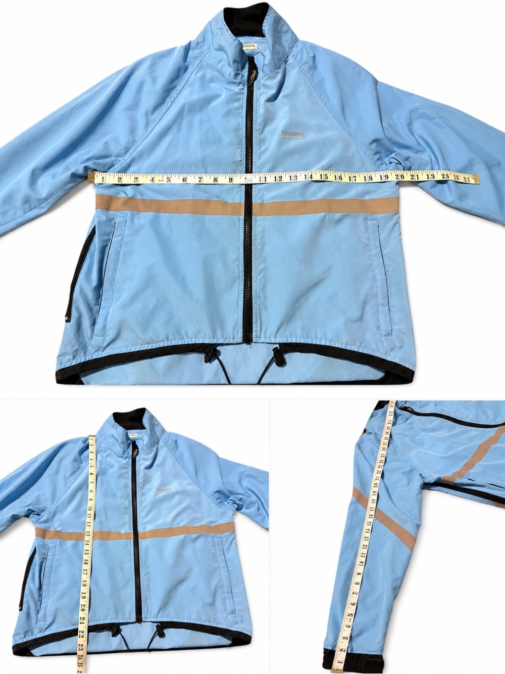 Running Room Fit Wear -  Women's Light Blue Utility Jacket with Reflective Strip